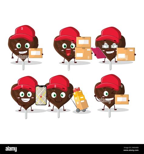 Cartoon Character Design Of Love Cookies Chocolate Candy Working As A