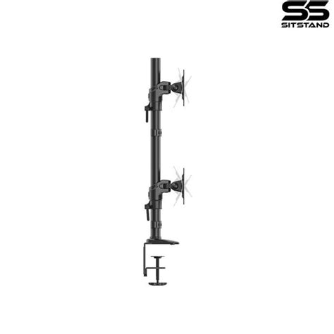jual sitstand dual bracket monitor vertical stand stack komputer mount