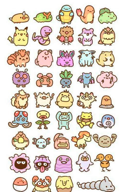 PokÉmon Kawaii Dibujos Para Dibujar Colorear Imprimir Y Recortar