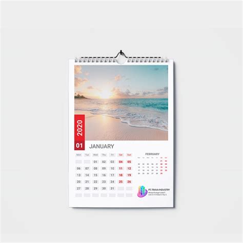 Jual Cetak Kalender Dinding 2023 Murah Cepat Potrait Ukuran 32 X48