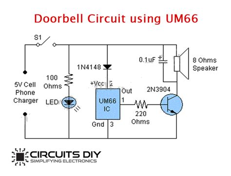 Automatic Door Bell Circuit Diagram