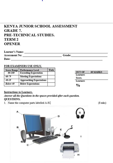 Grade 7 Term 2 Opener Exams 2024 Questions And Answers