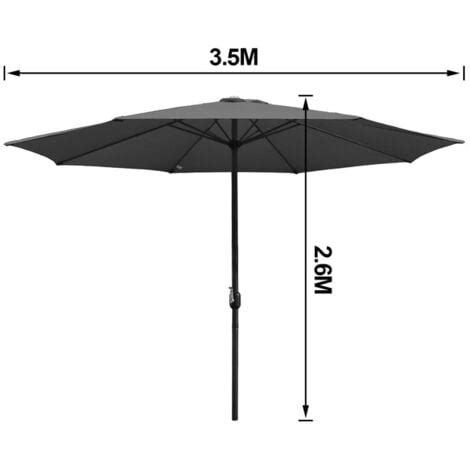 Tolletour Parasol Avec Led Cm Parasol De Plage Parasol De March