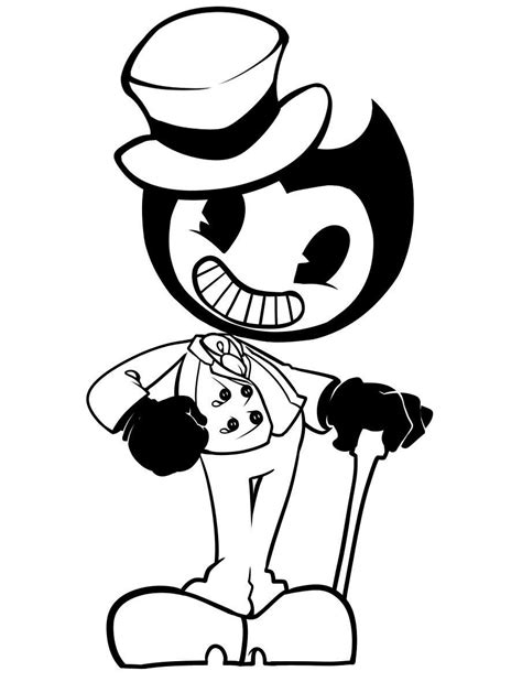 Feliz Bendy Para Colorear Imprimir E Dibujar Coloringonlycom Porn Sex