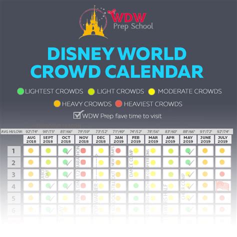 Disney Crowd Calendar 2025 Printable Calendars AT A GLANCE