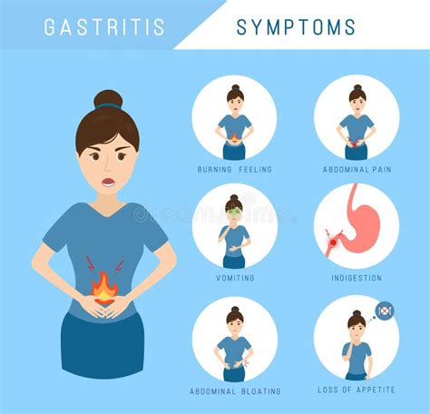 Gastritis Symptoms Infographic Stock Vector Illustration Of Anatomy Digestive 180056303