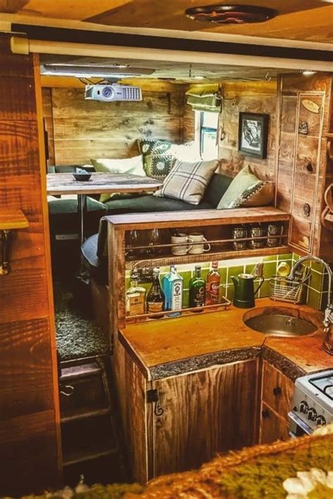 Cozy RV Interior With Wood Paneling