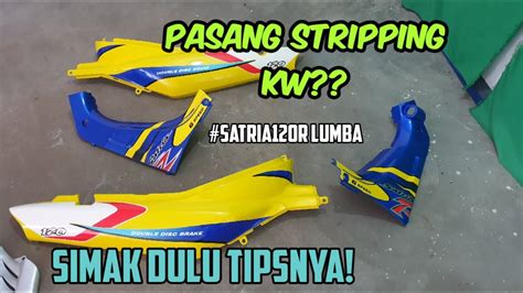 Cara Pasang Striping Motor Satria Lumba Youtube