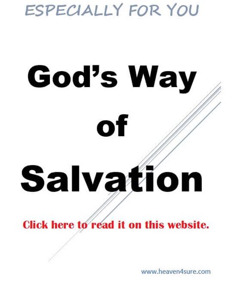 God's Way of Salvation - Read it Here - Heaven4Sure