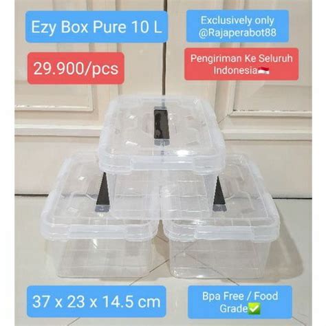 Jual Container Box Kotak Penyimpanan Ezy Cb L Bening Transparan