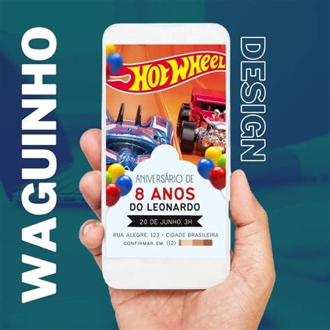 Convite Digital De Aniversario Hot Wheels Elo