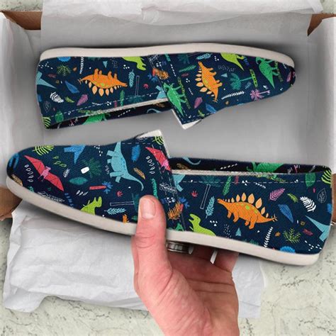 Cute Dinosaur Shoes Custom Canvas Sneakers For Kids And Adults