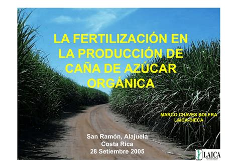 La Fertilización en la Producción Orgánica de Caña de Azúcar 2005