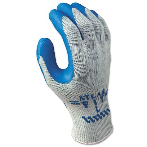 Showa 300xl 10 Atlas Fit 300 Rubber Coated Gloves Xl Grayblue Pack