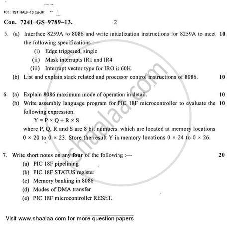 Microprocessors And Microcontrollers 2 2012 2013 Be Electronics And Telecommunication