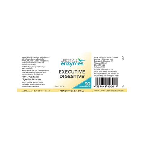 Lifestyle Enzymes Executive Digestive 90c — Health Freek