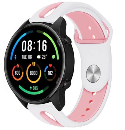 Xiaomi Mi Watch Duo Sportarmband Weiß Rosa Smartwatcharmbaender De