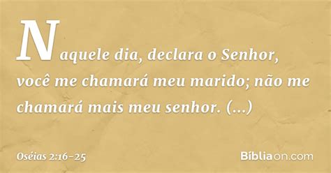 Oseias 2 16 25 Explicação - Oséias 2:16-25 - Bíblia