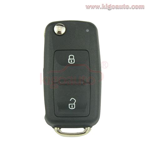 5K0 837 202 AD Remote key shell 2 button HU66 blade with Pin hole for ...