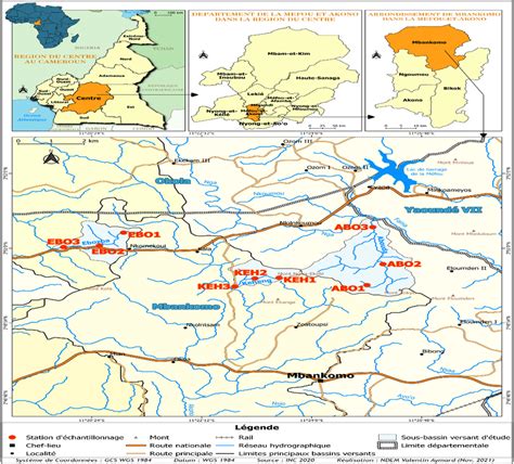 Carte Du Bassin Versant De La Mefou Inc Ii Variables