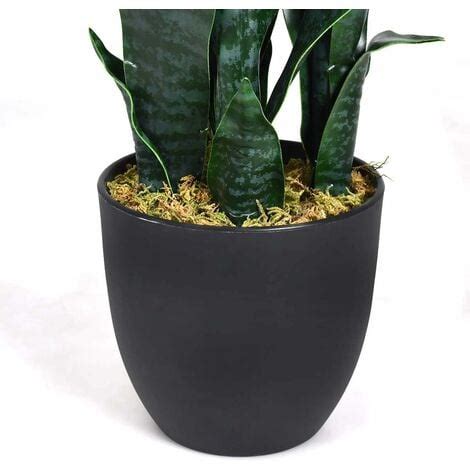 Costway Plante Artificielle Sansevieria Cm Avec Pot Feuilles