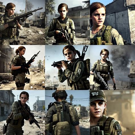 KREA Teen Emma Watson In Call Of Duty World Modern Warfare Ps 4