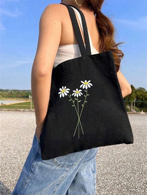 Bolso De Compras Con Estampado De Margaritas Para Graduados