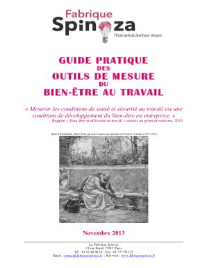 Fillable Online Guide Pratique Des Outils De Mesure Du Bien Tre Au