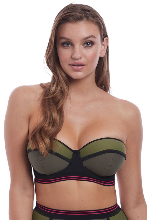 Freya Club Envy Underwire Padded Bandeau Bikini Top As Women S