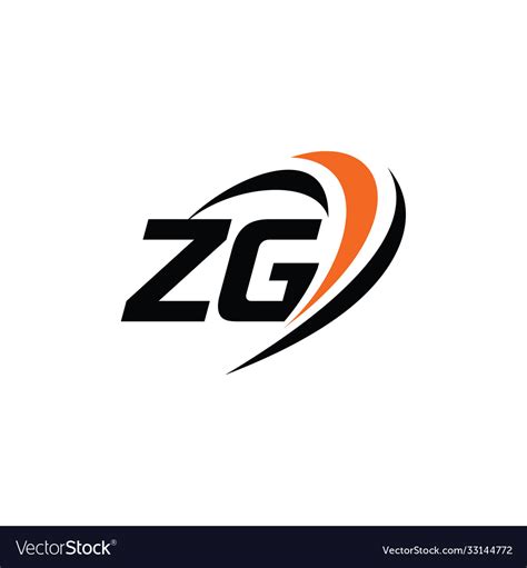 Zg monogram logo Royalty Free Vector Image - VectorStock