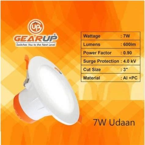 W Round Led Downlight K Cool Daylight At Best Price In Faridabad