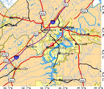 Rainbow City, Alabama (AL 35906) profile: population, maps, real estate, averages, homes ...