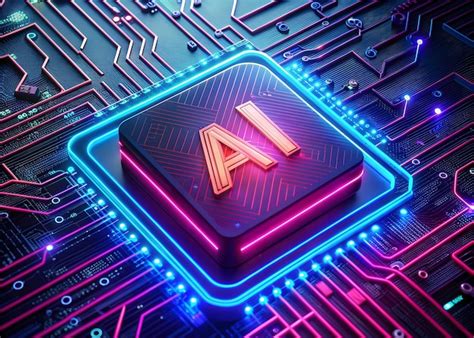 Innovation Technology AI Chip On Circuit Board Premium AI Generated Image