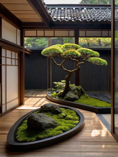 JapaneseStyle Indoor Garden Design Tips | Premium AI-generated image