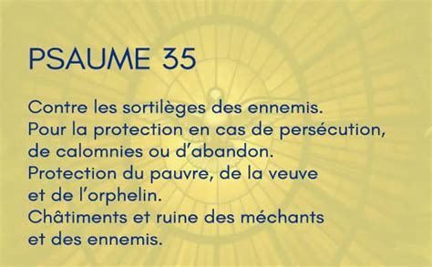 Psaume 35 Châtiments et ruine des méchants et des ennemis