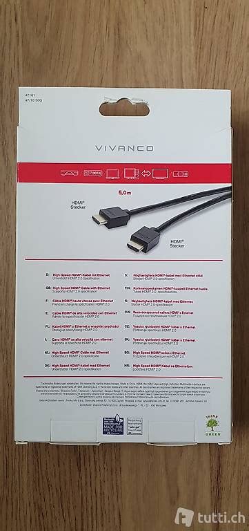 Vivanco High Speed Hdmi Kabel Mit Ethernet Meter Neu Im Kanton