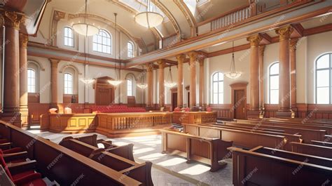 Premium AI Image | Inside of a courthouse generative AI