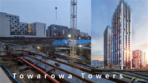 Warszawa Warsaw Budowa Towarowa Towers Construction Of Towarowa