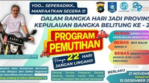 Hari Keempat Program Pemutihan Pajak Di Bangka Belitung 3 576 Unit