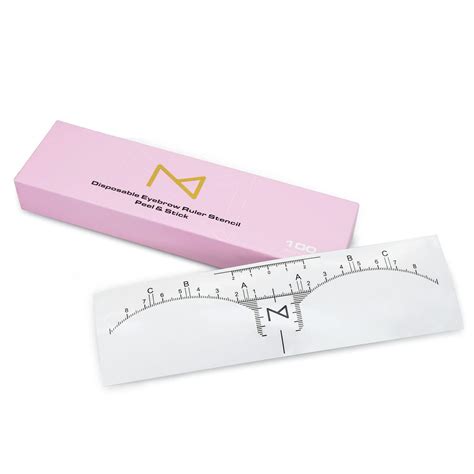 Pack Of M Transparent Disposable Eyebrow Ruler Stencils Mapping