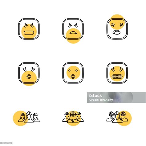 Emoji 表情 表情符號 笑臉 Eps 圖示設置向量向量圖形及更多圖標集圖片 圖標集 圖示 平面設計 Istock