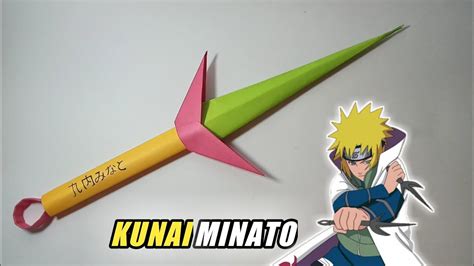 KUNAI MINATO Cara Membuat Kunai Minato Dari Kertas Origami YouTube