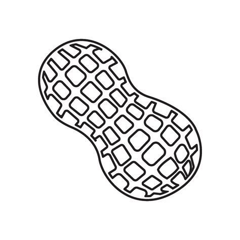 peanut icon vector  vector art  vecteezy