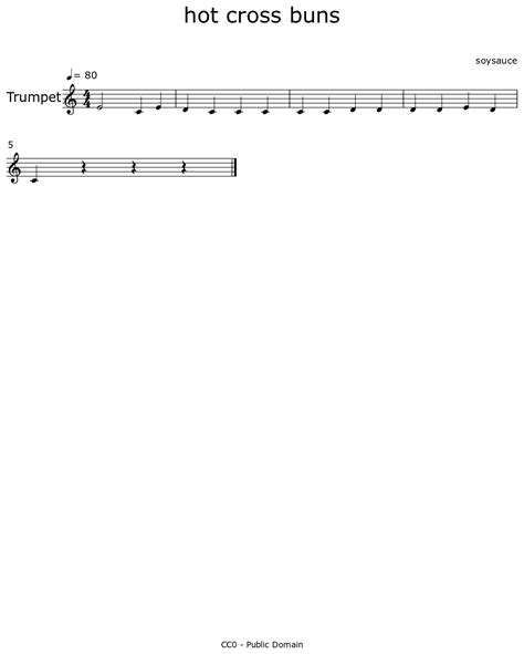 Hot Cross Buns Sheet Music For Trumpet