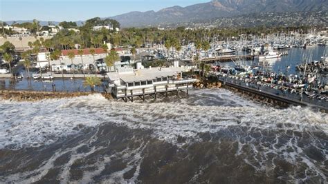 Waves damage docks, boats in Ventura Keys during Thursday's storm