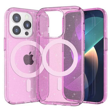 Capa Iphone Pro Magsafe Brilhantes Rosa Copertini