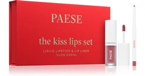 Paese The Kiss Lips Set Nude Coral Coffret 02 Nude Coral Tom Notino Pt