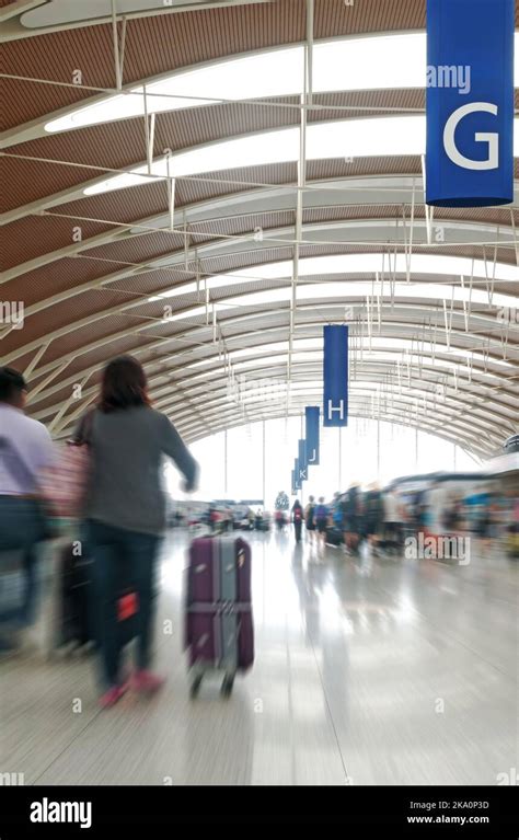 passenger in the shanghai pudong airport.interior of the airport Stock ...