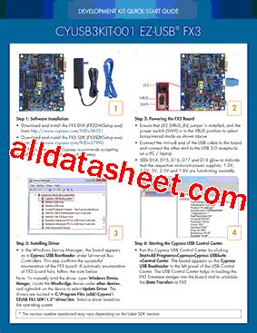 CYUSB3KIT 001 데이터시트 PDF Cypress Semiconductor