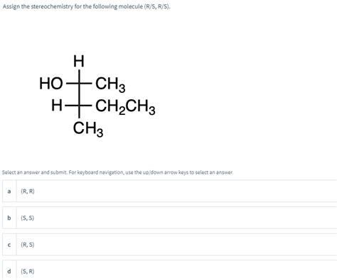 Solved Assign the stereochemistry for the following molecule | Chegg.com